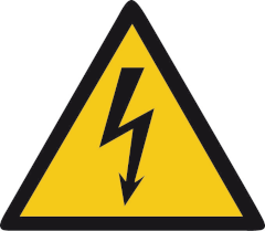 Warnung vor elektrischer Spannung